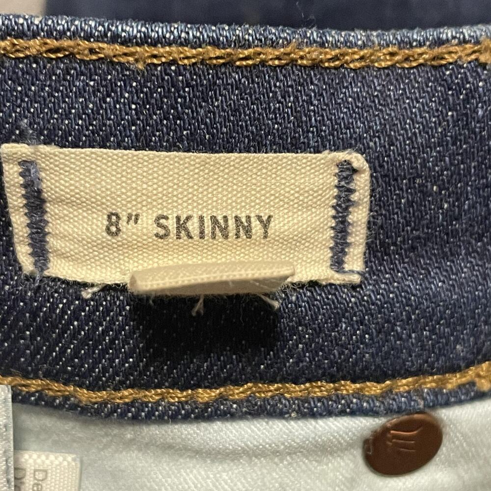 Madewell Jeans Womens 25 Blue 8 Inch Skinny Stretch Denim Mid Rise Ankle - Picture 4 of 13